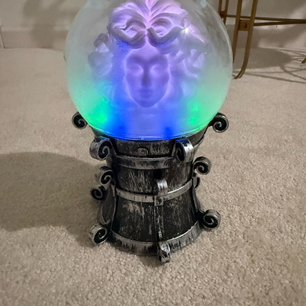 Haunted Mansion Madame Leota Crystal Ball Makes Sound, Changes Colors, and Smoke